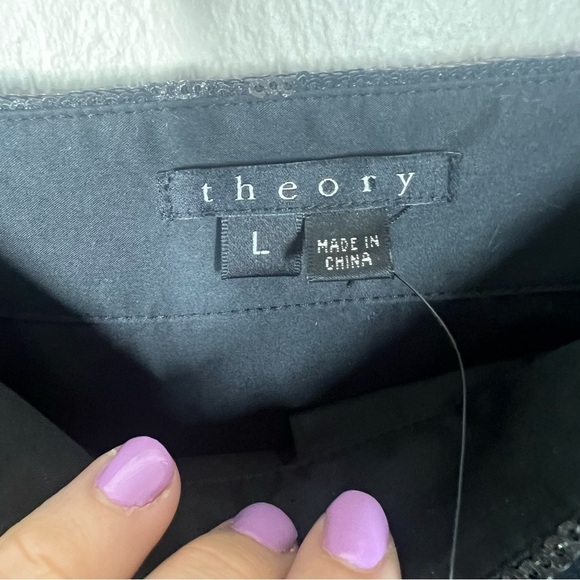 Theory Womens Tressia S Sleeveless Black Sequin Tank Top Size Large NWT - Picture 6 of 9